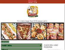 Tablet Screenshot of ciaodelipizza.com